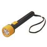  TASCHENLEUCHTE LED 190MM Sehr helle LED Taschenlampe mit 4 LEDs.<BR> Kunststoffgeh�use, 190mm lang.<BR> 
F�r 3 1,5VAA-Batterien (nicht im Lieferumfang).<BR> Brenndauer ca. 4,5 Stunden.

