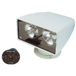 Array	[art_haupttext2] RAY-LINE 255 LENKSCHEINW 12V 60010- Doppelte Lichteins�tze liefern 10 Lux auf 100m bzw. 1 Lux ab 315m bei 200.000 Kerzen. Wird komplett mit wasserdichter Fernbedienung mit 2 Schwenkgeschwindigkeiten und 7,5m Kabel geliefert. Schwenkkreis horizontal 360� vertikal 60�. Fernbedienung f�r 2. Steuerstand als Zubeh�r erh�ltlich.
Ma�e: L x B x H = 280 x 270 x 230mm.<BR>12V, Sicherung 10 A

