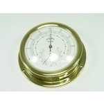  THERM0-/HYGROMETER MESSING A90 Thermo/Hygrometer<BR>Marine Serie<BR>Abm.: Glas � 90mm, Wandplatten � 125mm


