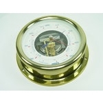 A130 BAROMETER GOLD MECA B <B>Serie A 130 Gold</B>Abm.: Glas � 130mm, Wandplatten � 150mm, H�he 50mm.<BR><BR><B>Barometer Hi-Sensitive, Einzelkapsel.


