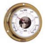  BAROMETER GOLD RANGE A80 Barometer<BR>Serie A 80, Gold<BR>Abm.: Glas � 80mm, Wandplatten � 95mm, H�he 40mm.


