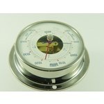  THERMO/HYGROMETER NIROSTA A80 Thermo-Hygrometer<BR>Serie A 80 Edelstahl<BR>Marineinstrumente mit poliertem Edelstahlgeh�use.<BR>
Abm.: Glas � 80mm, Wandplatten � 95mm, H�he 40mm.


