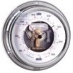  BAROMETER NIROSTA A130 Serie A 130 Edelstahl<BR>Schiffsinstrumente mit Geh�use aus poliertem Edelstahl.<BR>
Abm.: Glas � 100mm, Wandplatten � 125mm, H�he 50mm.<BR><B>Barometer mit Hi-Sensitive Mechanismus



