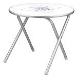Array	[art_haupttext2] TALAMEX TISCH RUND 60CM  Untergestell aus Aluminium-Rohr � 25mm in Satin Finish, klappbar.<BR>MDF-Tischplatte � 80cm.<BR>H�he 51cm.


