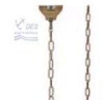  BEFESTIGUNGSPLATTE MESSING Baldachin mit 75cm Kette, f�r Lampenmodell 93311000 und 93312000.<BR>8077/E