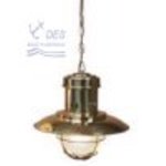  FISHERMANS LAMP 8202/E H�ngelampe<BR>Modell: Fisherman.<BR>Messing, elektr. E27.<BR>H�he: 370 mm. 
� Schirm: 365 mm.<BR>Preis ohne Kette und Befestigungsplatte.<BR>8202/E.

