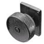  Mastrutscher-Stopper mit Feststellschr. B19XL29 Aluminium, Messing vernickelt<BR>L�nge: 29mm,  Breite: 19mm, Ausf�hrung flach