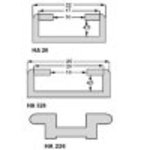  Mastschiene gelocht 3660mm L�nge 3660mm L�nge, Breite 16mm, gelocht aluminium�, silber eloxiert 