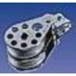 Array	[art_haupttext2] Doppelblock f�r 7-8mm Tau  25mm Scheibe Rollen � 25mm, Rollenbreite 8mm, Material Acetal, Backen und Achse aus AISI 316, BRL 400kg, Tauwerk � 4 - 8mm, L�nge 51mm, Gewicht 35g.