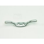  Beleghaken aus Messing vernickelt   60mm <B>Messingklampen vernickelt, f�r Flaggenst�cke</B><BR>L�nge 60mm