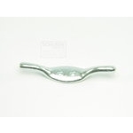  Beleghaken aus Messing vernickelt    80mm <B>Messingklampen vernickelt, f�r Flaggenst�cke</B><BR>L�nge 80mm
