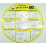  Hinweisschild Wiederbelebung Rettung ertrinkender <BR>Farbig ca. 37 cm selbstklebend, zur Au�enanbringung  