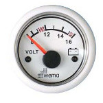 Voltmeter 12V weiß