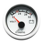 Voltmeter 24V weiß