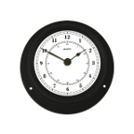 Uhr 84x110mm Schwarz Matt