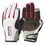 MUSTO ESSENTIAL Segelhandschuhe 2 Finger kurz weiss Größe L