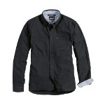 MUSTO L S Oxford Hemd Shirt Man - Navy  Größe L