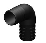 Trudesign Schlauchverbinder 90grad Nylon/gfk 50mm Schwarz