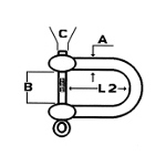 Schäkel Form D Verzinkt 8mm