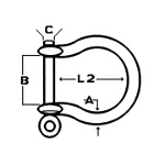 Schäkel Form H Verzinkt 12mm