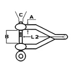 Schäkel Gedreht Lang 5mm