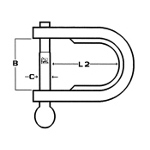 Schäkel Form D Fl Edelstahl 4mm