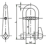 Schlüsselschäkel M. Steg 5mm