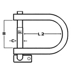 Schlüsselschäkel Fl 6mm/16mm