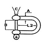 Schäkel Form D Kurz 4mm