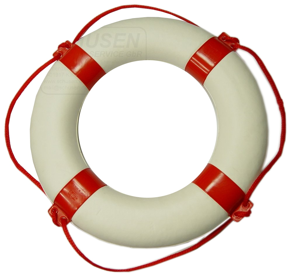Bootszubehör für kleine Boote Wurfring Rettungsring mit Wurfleine Neu 45 cm