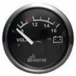 Silber Serie Voltmeter 12v Schwarz