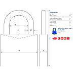 Vorhängeschloss 40mm Kunstoff