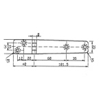 Scharnier 141.5x29mm 90°