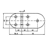 Scharnier 145mm8x65mm 180° M Bolzen