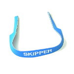 Brillenband Neopren Hellblau Aufschrift Skipper