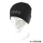 Motivex Mütze Aufschrift Crew, Beanie Aus Polartec Micro Fleece Farbe: Schwarz Grösse L Xl